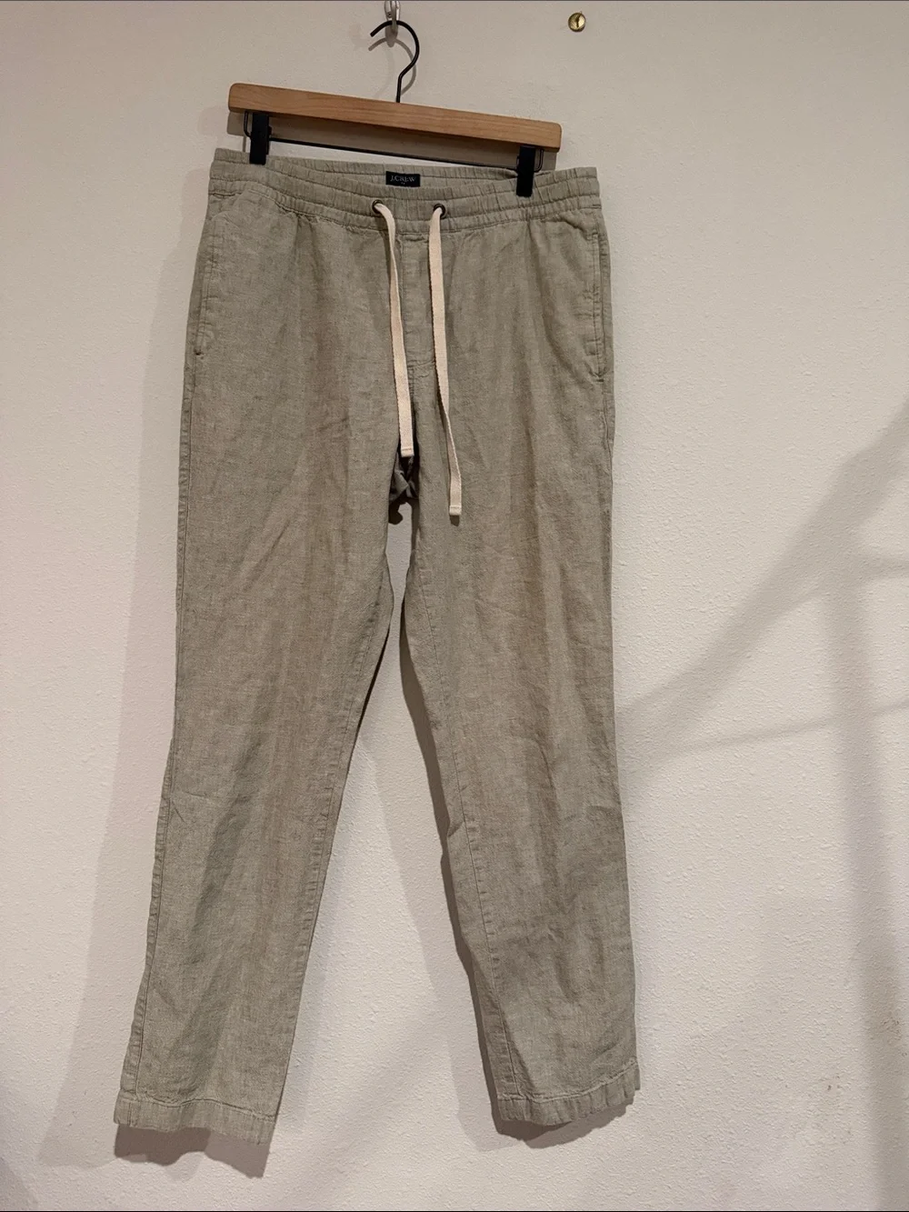J. Crew Men's Drawstring Joggers in Tan